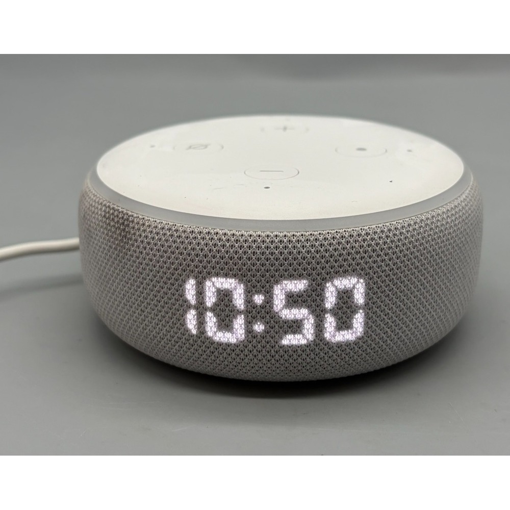 Amazon Echo Dot with Clock (3rd Gen) & Power Cord